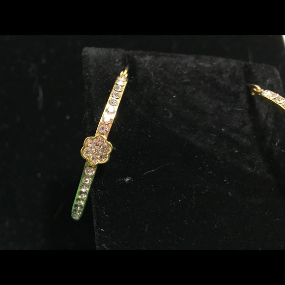 Swarovski Elements: Gold & Crystals Hoop Earrings - Picture 6 of 8